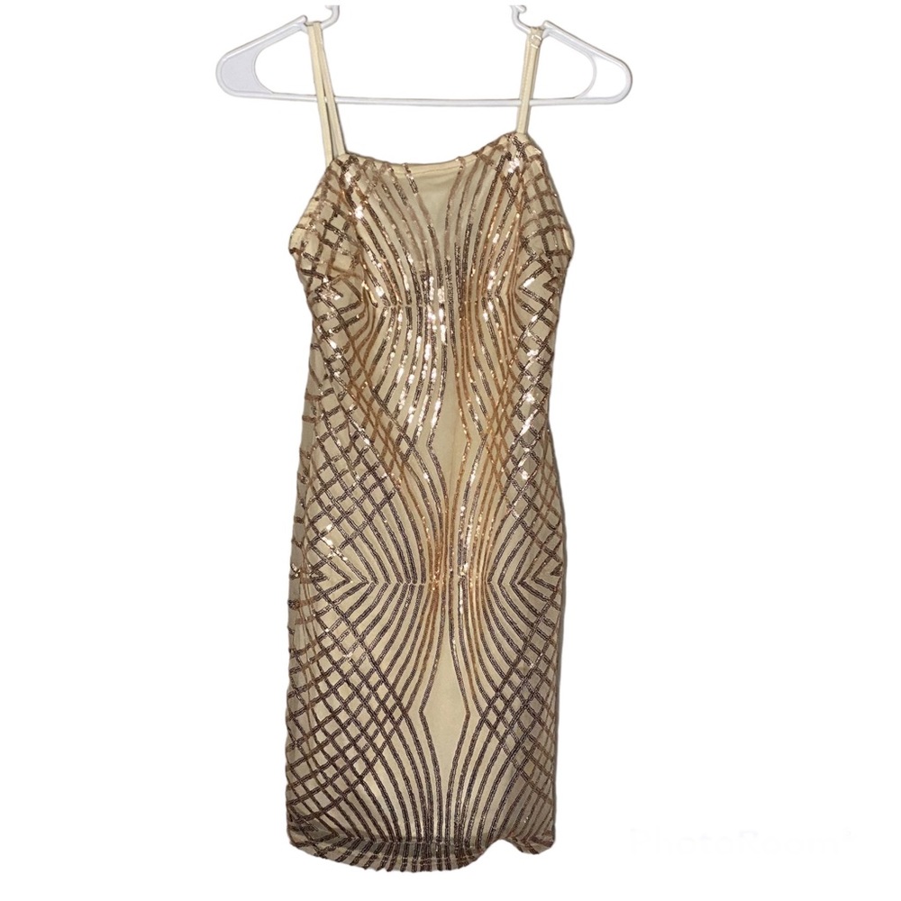 Bronze mini dress M sizes
